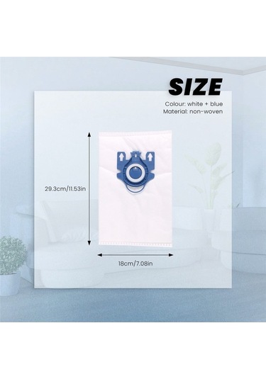 Moly Miele Gn 3d Elektrikli Süpürge Komple C3, S800, S2 İçin 10 Adet Beyaz+mavi Toz Torbası