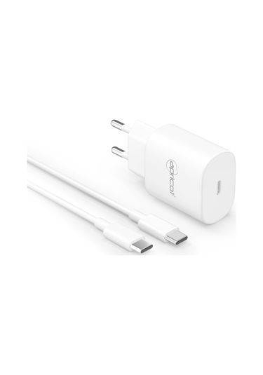 Apricot APC-PD25C Type-C 25W  Beyaz Ev Şarj Adaptörü Seti