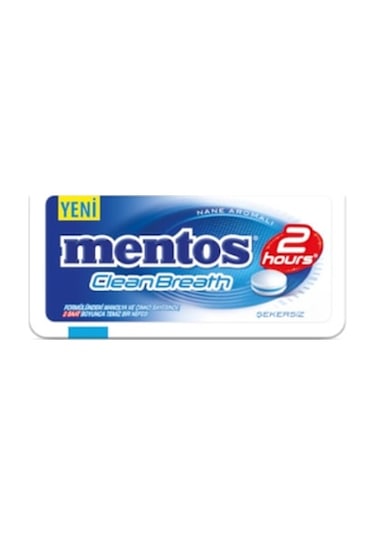 Mentos Clean Breath Plastik Kutu Nane 12 x 21 G