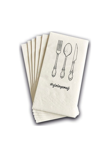 Ake Kağıt Günün Yemeği Konuşan Sunum Peçetesi 100 Adet