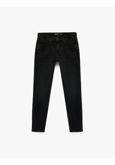 Koton Normal Bel Pamuklu Slim Fit Jean Pantolon - Brad Jean Siyah 6sam40002nd