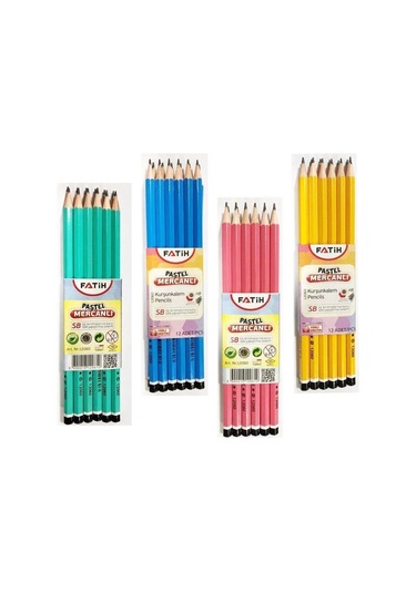Supertrend Mercanlı Kurşun Kalem Pastel Renkler 12 Adet