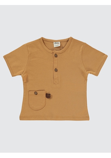 Civil Baby Erkek Bebek Şortlu Takım 6-18 Ay Taba Taba