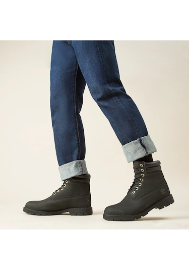Timberland 6 Inch Lace Up Erkek Siyah Bot Siyah