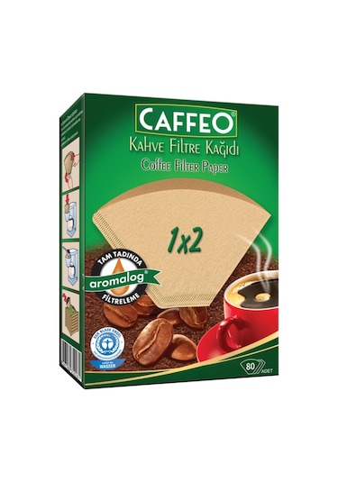 Caffeo 1X2/80 Kahve Filtresi Kağıdı 80Adet