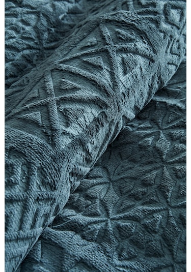 Karaca Home Blair Çift Kişilik Embos Battaniye Petrol 200x220 CM Petrol Yeşili
