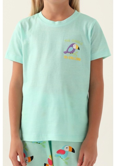 Roly Poly 3403 Garson Jungle Kız Çocuk Pijama Takımı Pembe