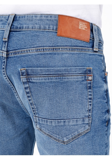 Colin's Colins Düşük Bel Mavi Erkek Jean Şort Mavi