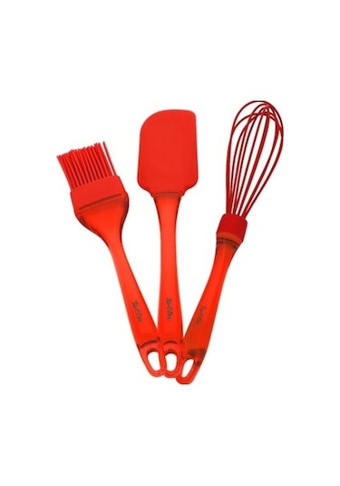 Tantitoni Kırmızı Renkli Silikon Üçlü Hazırlık Seti