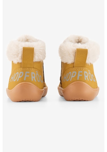 Hopfrög Furry Boots Sarı Nubuk Barefoot Çocuk Botu Sarı
