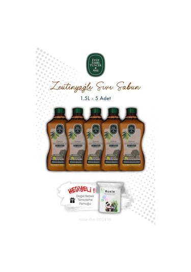 Doğal Zeytinyağlı X5 1.5l Sıvı Sabun Ve Rosıe