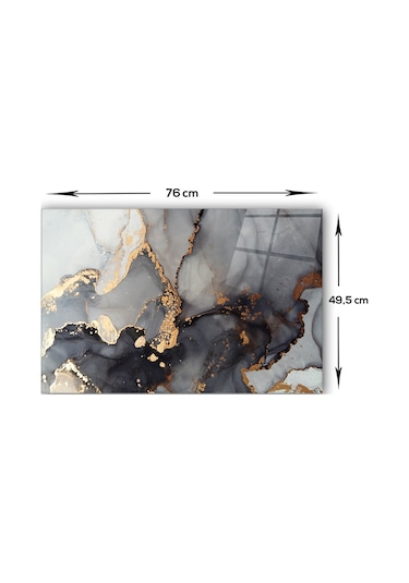 Decorita Cam Ocak Arkası Koruyucu|Stark MermerGörünüm|49,5cmx76cm