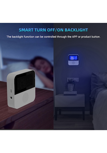 Maiyame Wi-fi Isı Ve Nem Dedektörü, 2.9 İnç Lcd Geri Aydınlatma, Zaman/tarih Gösterimi, Usb Şarj, As90w Modeli Sıcaklık Kablosu Yok