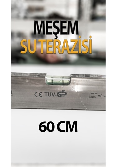 Gri Mıknatıslı Su Terazisi 60 Cm