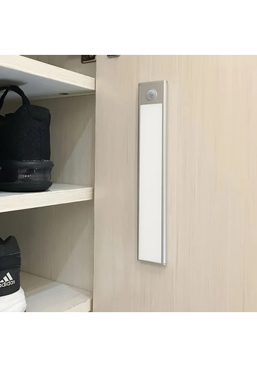 Honeybeeshop 2 Adet Simli Led Hareket Sensörlü Işıklar Manyetik Usb Şarj Ayarlanabilir Renk Parlaklık Plastik Tüp Işık Ev Kullanımı 36v Şarj Edilebilir Pil Simli