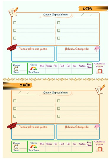 Hedef Lise Planlama Defteri-benim Hikayem Yeşil