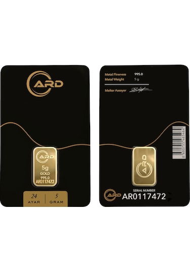Ard 5 Gr 995 24 Ayar Külçe Altın