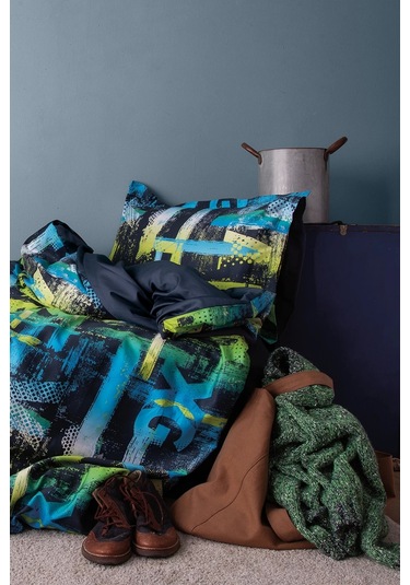 Aqua 210 Tc 83 Tel Dijital Pamuk Saten Tek Kişilik Nevresim Takımı Çok Renkli