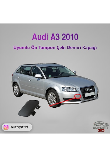 Audı A3 2010 Ön Tampon Çeki Demiri Kapağı