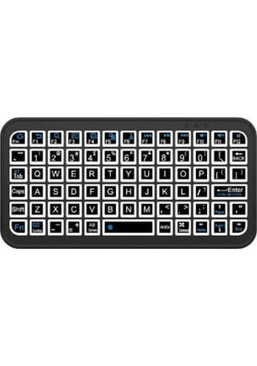 Mini Klavye Smarttv Işıklı Bluetooth Kablosuz Televizyon Ps3 Dizüstü Tabletler Ve Telefonlar İçin