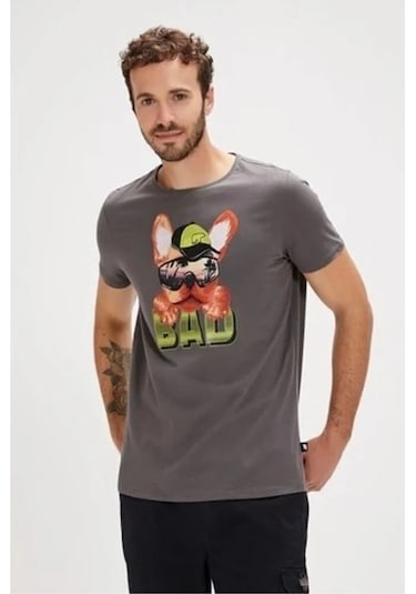 Bad Bear Spark Asfalt Baskılı Erkek Tişört Siyah