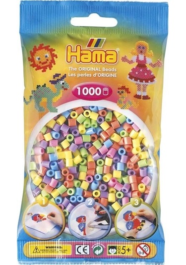 1.000'Lik Hama Midi Boncuk - Pastel Renkler