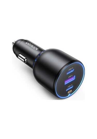 Ugreen 35025 130w 3 Portlu Araç İçi Şarj Cihazı Çakmaklık