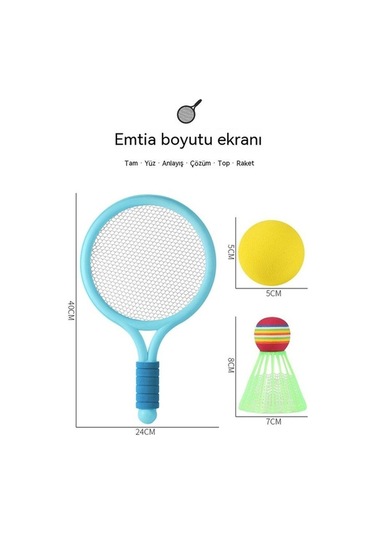 Trendooze Tenis Sunflower Raketi Maviyeni İçin Genç Eğitimi Başlayanlar Badminton Pv