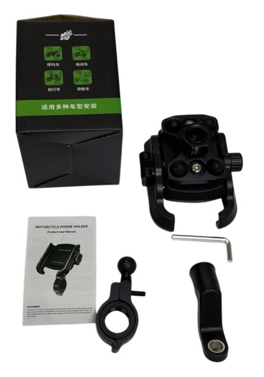 Motosiklet - Scooter Telefon Tutucu Titreşim Önleyicili Siyah