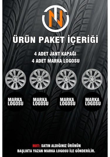 Ford Windstar 14 İnç Jant Kapağı Takım Gri G108