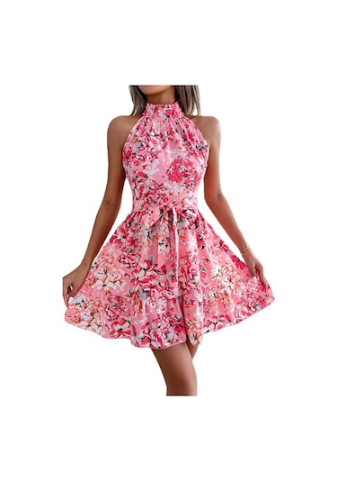 Gmxıa Kadın Modası Yaz İlkbahar Yarım Balıkçı Yaka Çiçek Desenli Kolsuz Kokteyl Ve Abiye Elbiseler Sarı Gmxıa Kadın Modası Yaz İlkbahar Yarım Balıkçı Yaka Çiçek Desenli Kolsuz Kokteyl Ve Abiye Elbiseler Sarı