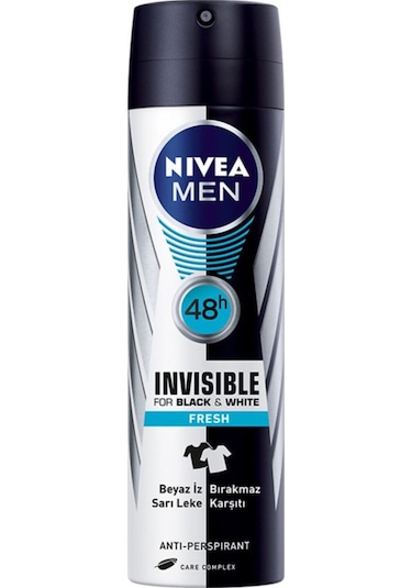 Nivea Invisible Black&White Fresh Erkek Sprey Deodorant 150 ML