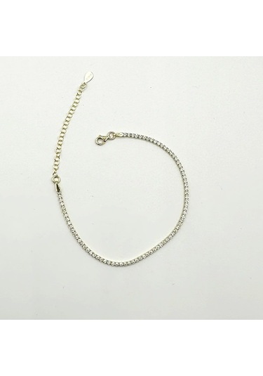 Gümüş Bayan Su Yolu Bileklik İthal Gold