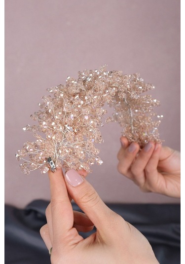 FdayAksesuar En Güzel Gelinlere Özel Barbara Kristal Boncuklu Gelin Saç Aksesuarı FRDY31631