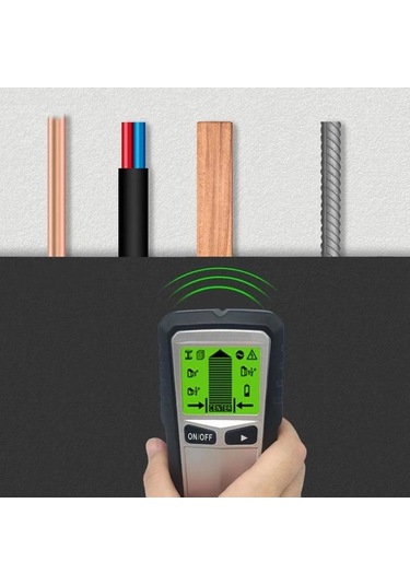 Saplama Bulucu Duvar Tarayıcı 5'i 1 Arada Çok Fonksiyonlu Elektronik Duvar Dedektörü Akıllı Saplama Çivi Bulucu
