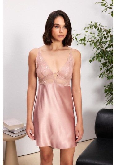 Pierre Cardin 6'lı Brandy Uzun Gecelik Sabahlık Set 6035 Brandy