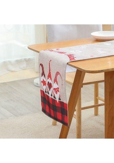 Ganzhoushop Yumuşak Yemeği Tatil Rudolph Partileri Örtüsü Noel Masa Örtüsü İçin Dikdörtgen Desenli Dekoratif Örtü Cm Akşam 2022sa40 176x34 Kn