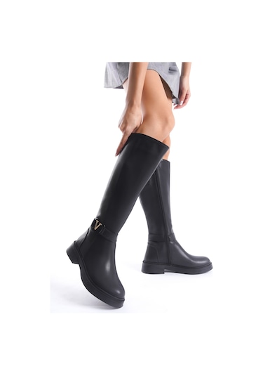 Amira Soğuk Geçirmez Kışlık Kadın Çizme Siyah