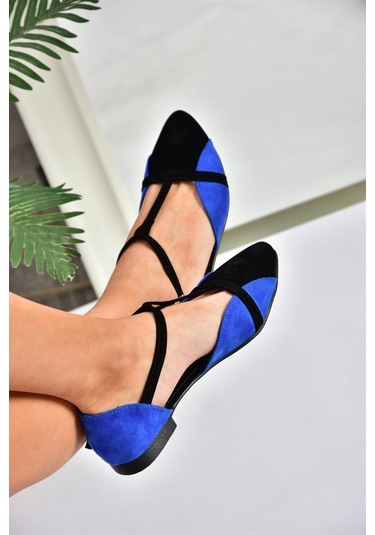 Fox Shoes B726881802 Saks Mavi/siyah Süet Kadın Babet Saks Mavi/siyah Saks Mavi - Siyah Fox Shoes B726881802 Saks Mavi/siyah Süet Kadın Babet Saks Mavi/siyah Saks Mavi - Siyah