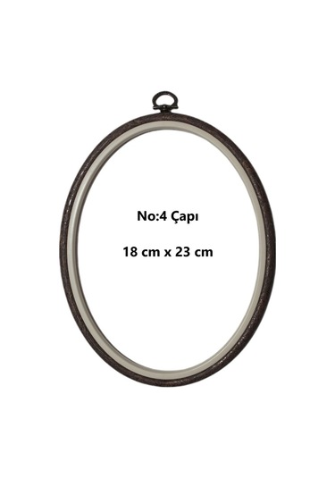 Nurge Ahşap Görünümlü Pano Kasnak Oval (Numara Seçenekli)