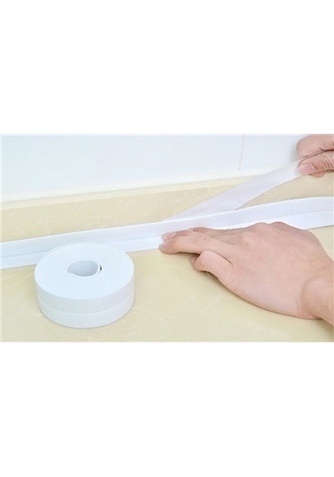 Beyaz Su Sızdırmaz Lavabo Kenar Bandı Kutusuz   3.2M