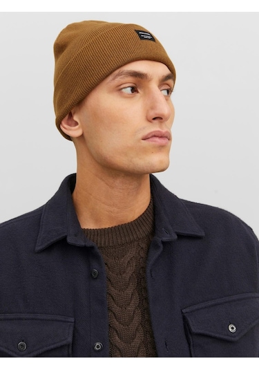 Jack & Jone Jacdna Beanie Noos Erkek Bere-27100 - Kahverengi