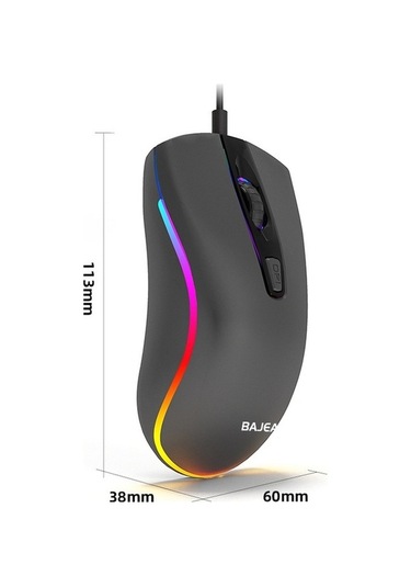 Prestigegoods Bajeal D1 Rgb Usb Kablo Fare - Ergonomik Oyun Fare D1