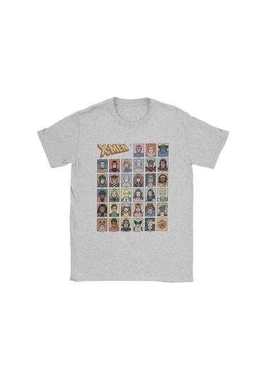 Mınıso X-men Wolverine Karakter Baskılı %100 Pamuk Erkek T-shirt - Kısa Kollu Crewneckgri Gri