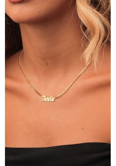 14 Ayar Altın Gurmet Zincir İsim Kolye