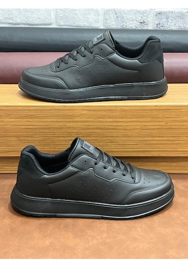 Ortopedik Büyük Numara Rahat Hafif Yumuşak Dark Step Erkek Spor Ayakkabı Siyah