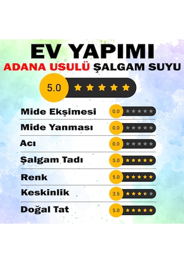 Organik Ev Yapımı Adana Usulü Şalgam Suyu 5 L