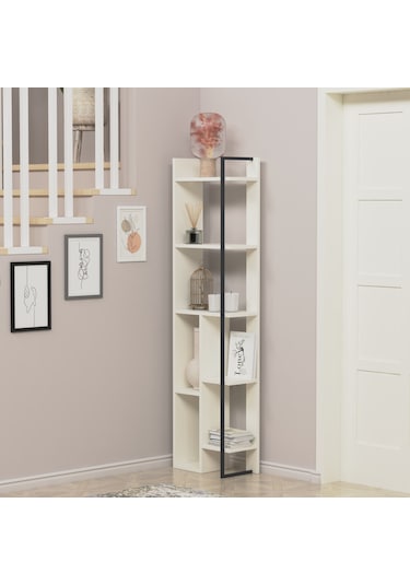 Lagomood Simge Köşe Kitaplık Beyaz