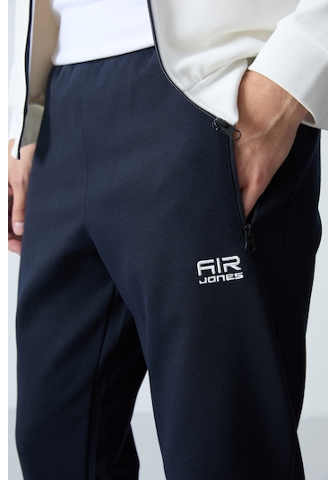 Tommy Life Hugo Ekru - Lacivert Jogger Erkek Eşofman Takım - 85198 Ekru