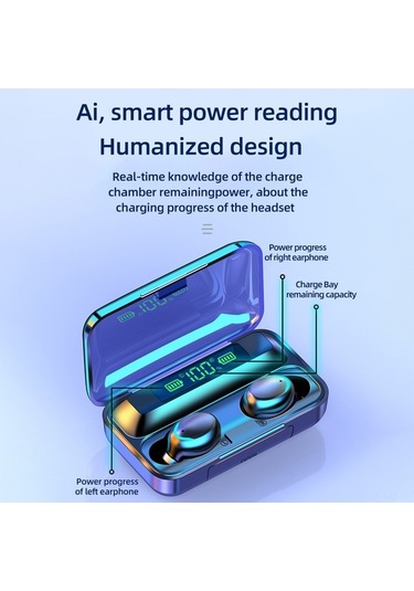 Fortunelane Derin Baslı Kablosuz Kulaklık Bluetooth 5.0: Mükemmel Ses Ve Şarj Kutusu